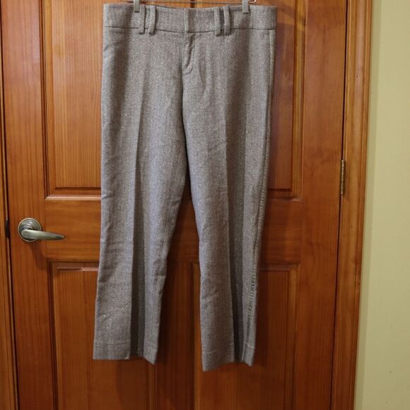 Laundry Vintage Herringbone Tweed Y2K Gold Sparkly Pants Trousers Career 12 - Picture 2 of 11
